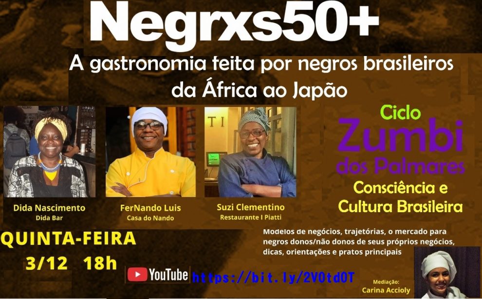 Encontro nesta quinta debate gastronomia de negros brasileiros