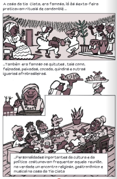 Tia Ciata - história- samba em quadrinhos