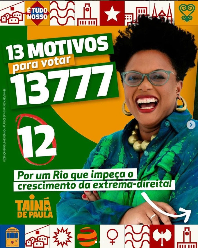 escolher candidatos antirracistas - Tainá de Paula