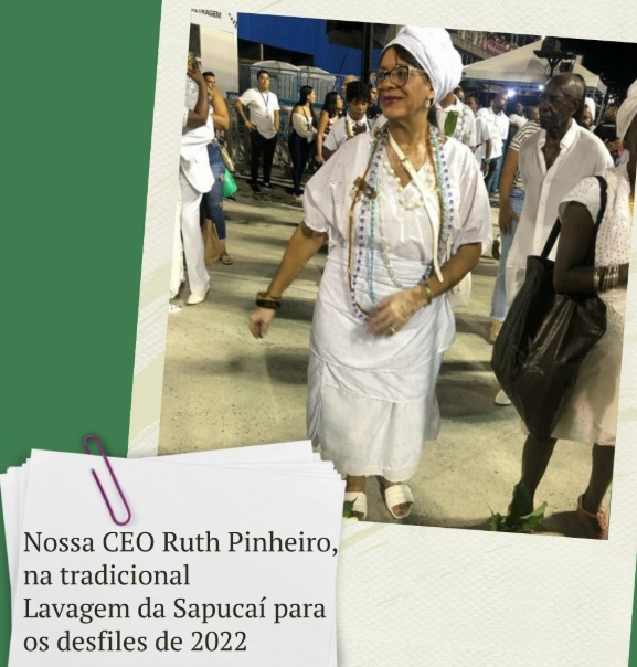 Ruth Pinheiro e a militância negra - lavagem da Marquês de Sapucaí