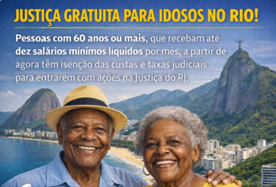 60+ têm isenção em custas e taxa judiciária no Rio